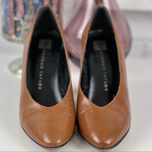 Morgan Taylor Leather Heels Size 7.5M - Picture 5 of 12